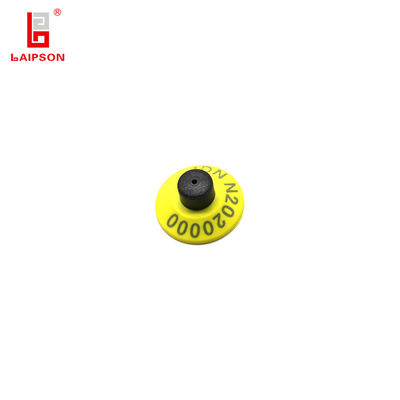 ISO11785 TPU Plastic Round Tamper Proof Livestock Ear Tag For Swine Pig